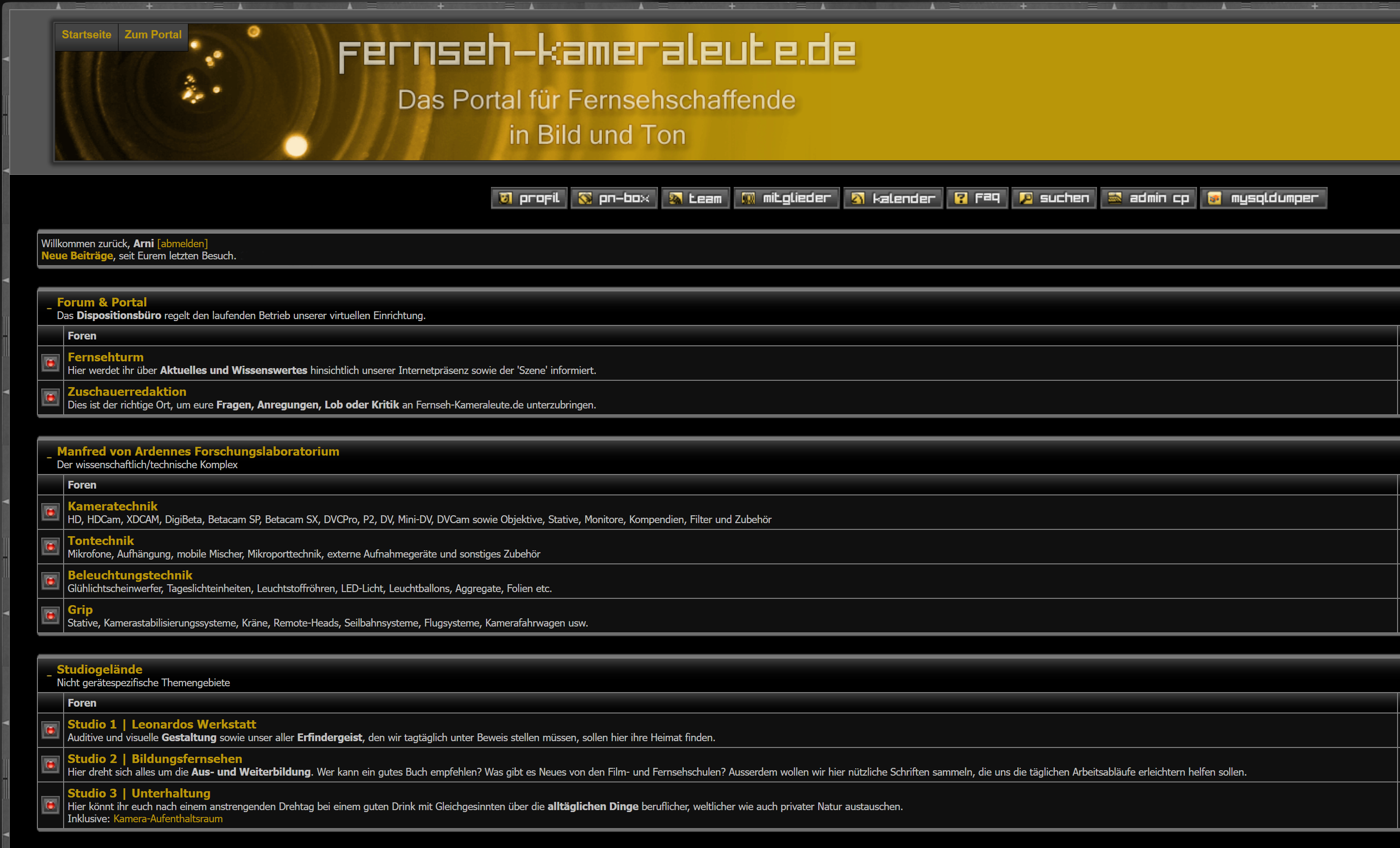 Forum-Startseite 2008
